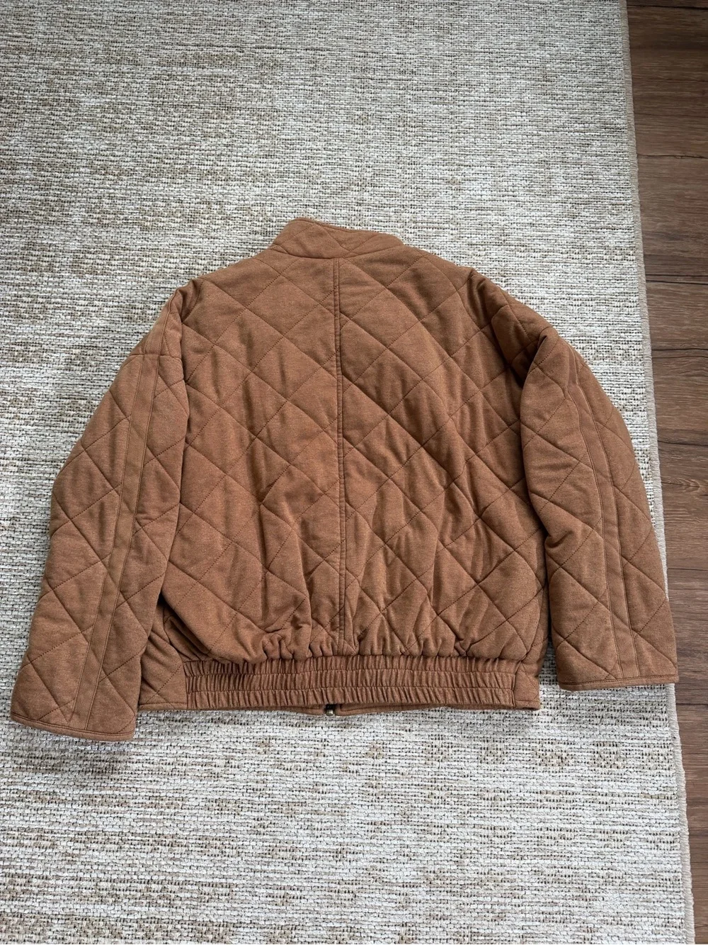 bagatelle camel brown Quilted Zip Jacket - Picture 11 of 16